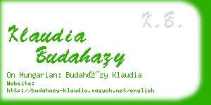 klaudia budahazy business card